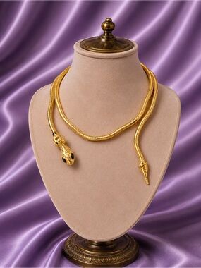 Serpenti Gold Magic Snake Cool Bendy Multilayer Necklace